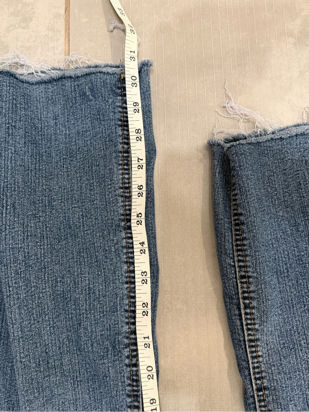 Angels Medium Blue Flare Jeans with Raw Edge - Picture 9 of 9